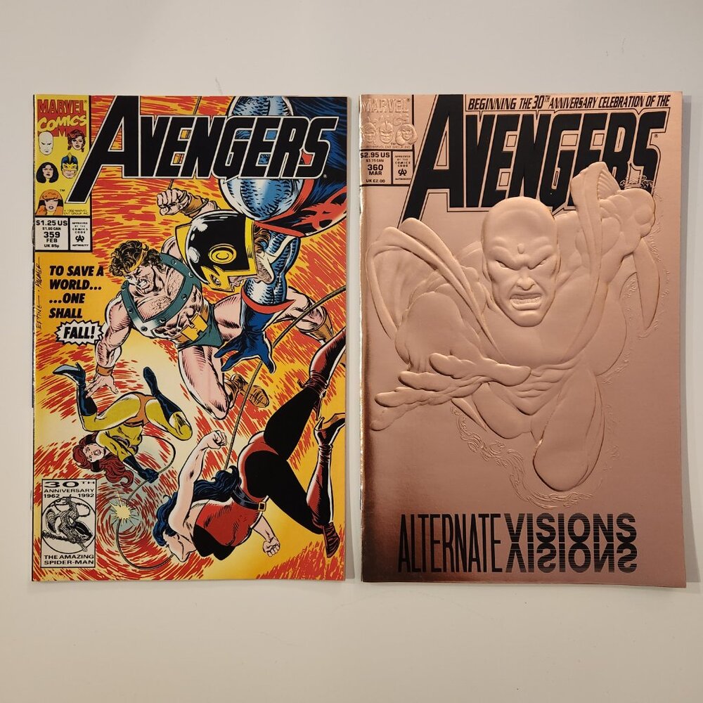 Lot of 5 Avengers Comic Books 357 358 359 360 361 Marvel Comics 1992 1993 Run - Picture 4 of 6